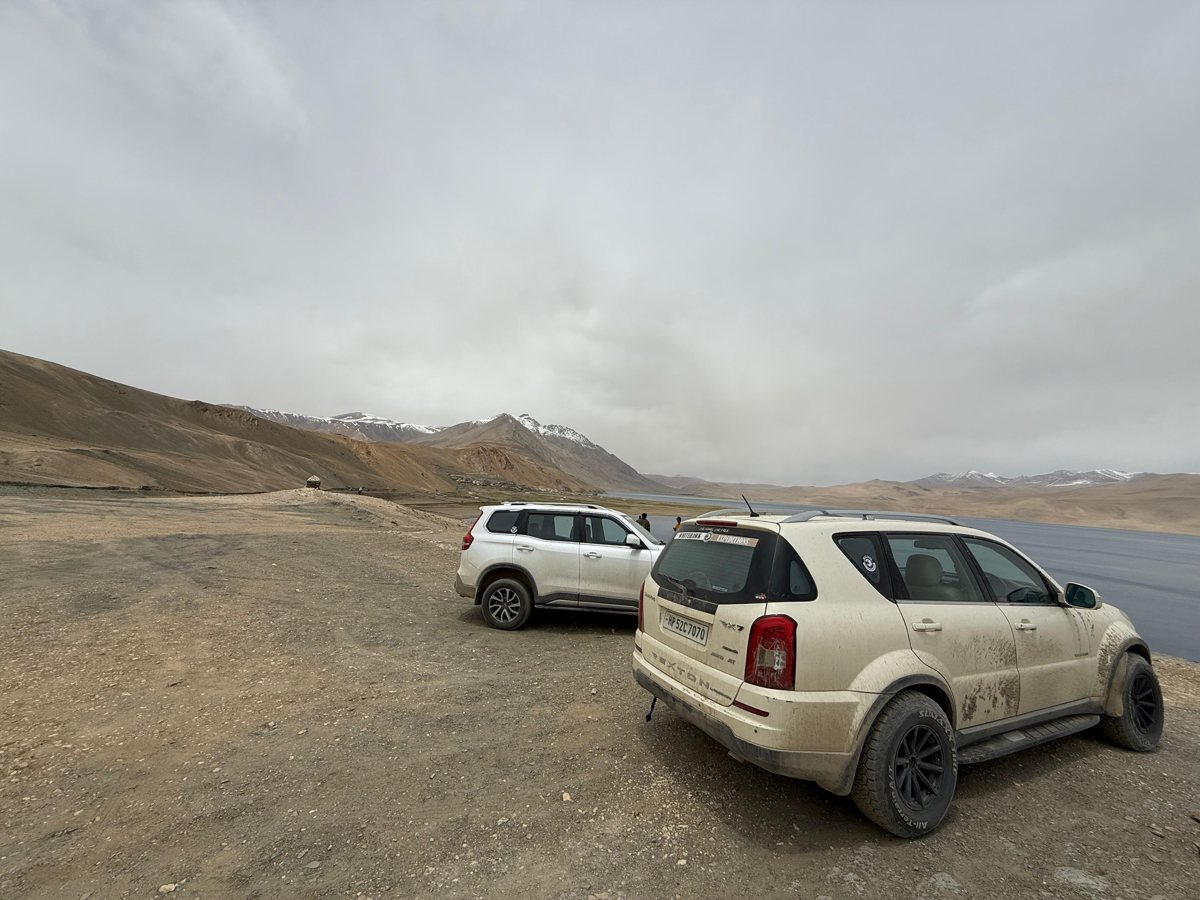 Parked on a mountain pass &mdash; White Hawk Expeditions